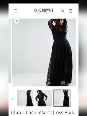 ‼️‼️‼️SEARCHING‼️‼️‼️ FOR CLUB L Black Lace Insert Maxi Dress